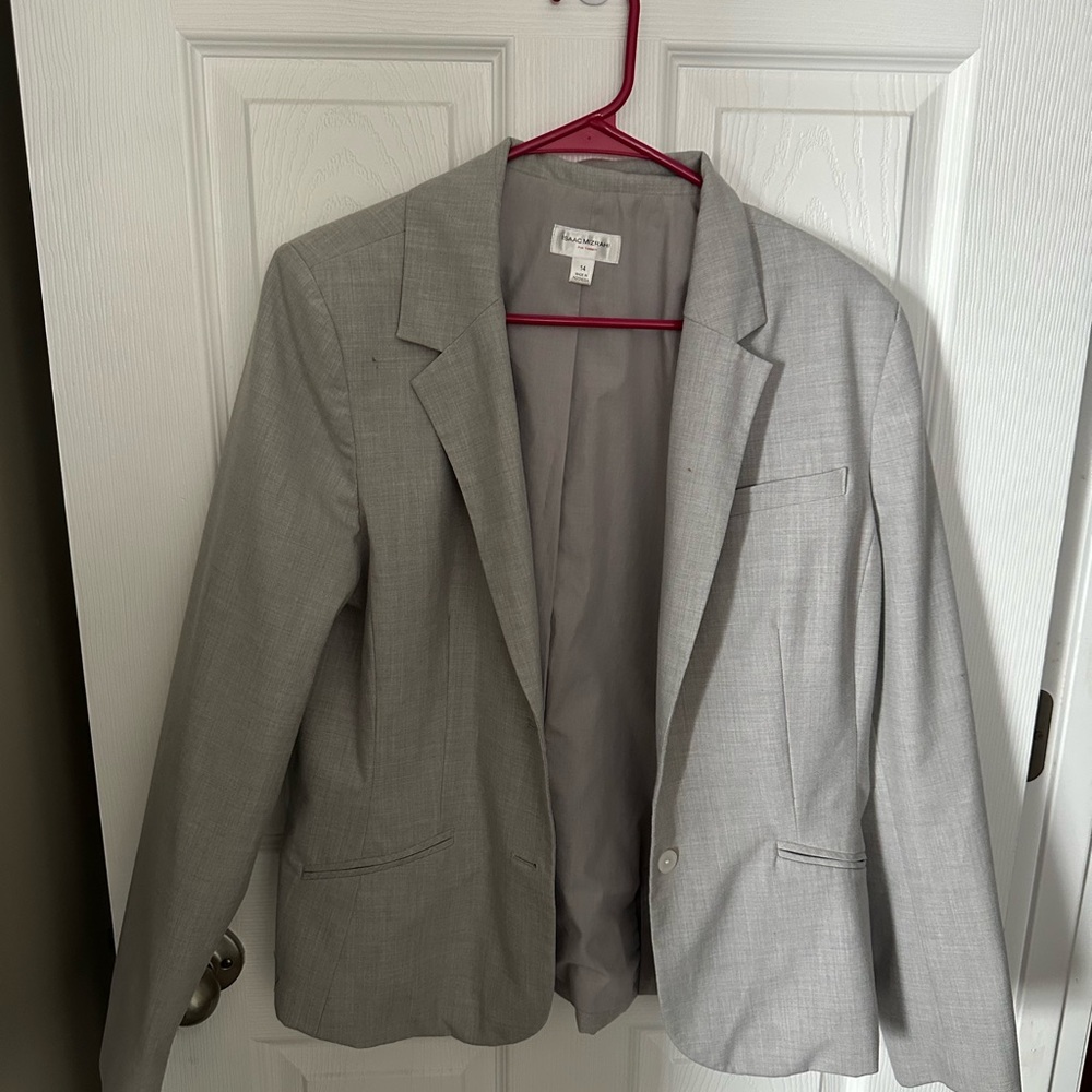 Isaac Mizrahi Elegant Gray Blazer
